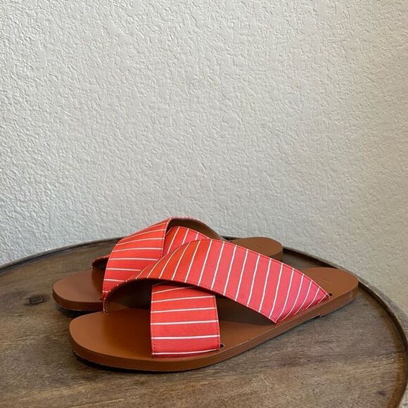 Lanapo Malta N6 Sandal Criss Cross Strap Canvas Leather Women’s 39 | US 8 - Picture 1 of 10